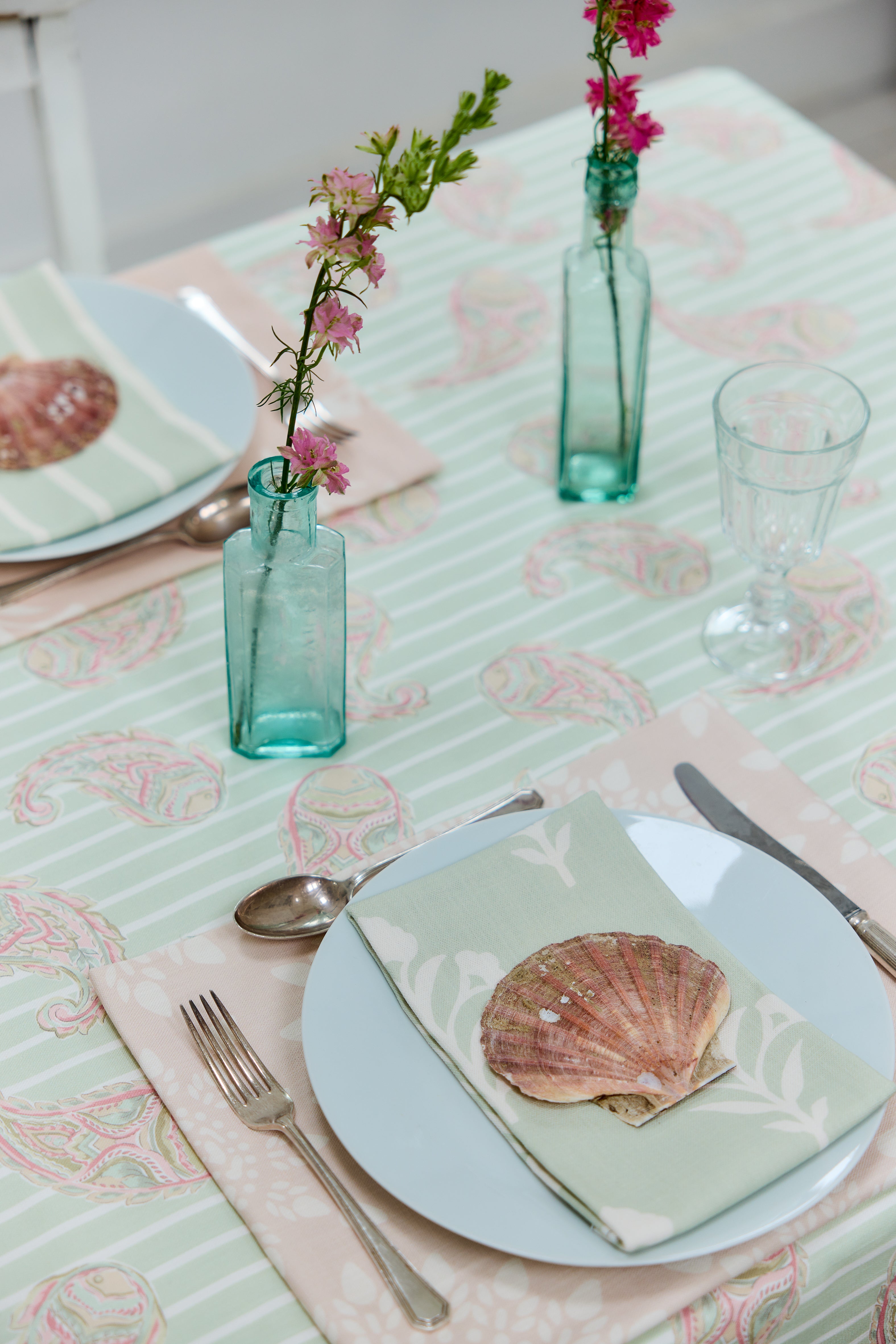 Duck Egg & Green Fabrics